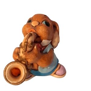 💚 Adorable Vintage Teddy Bunny Rabbit England Stoneware Figurine